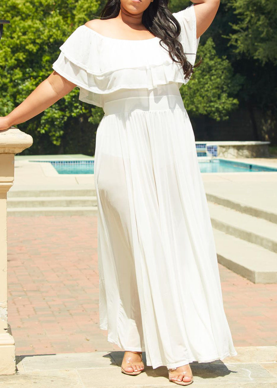 plus size flowy maxi dresses Flowy Summer Plus Size Maxi Dress In Stripe