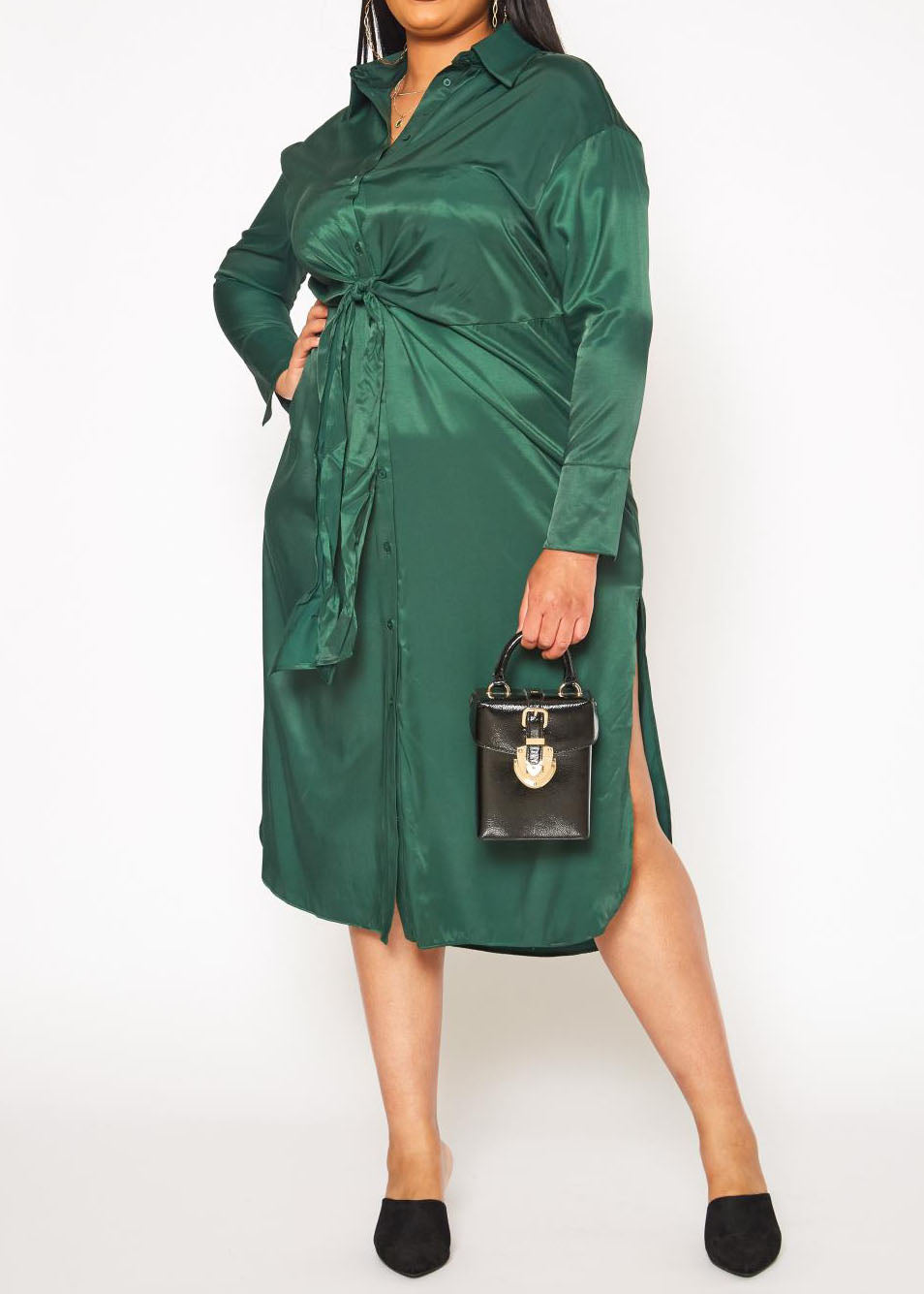 satin button midi dress Wine Oasis Occasion Petite Satin Button Midi Dress