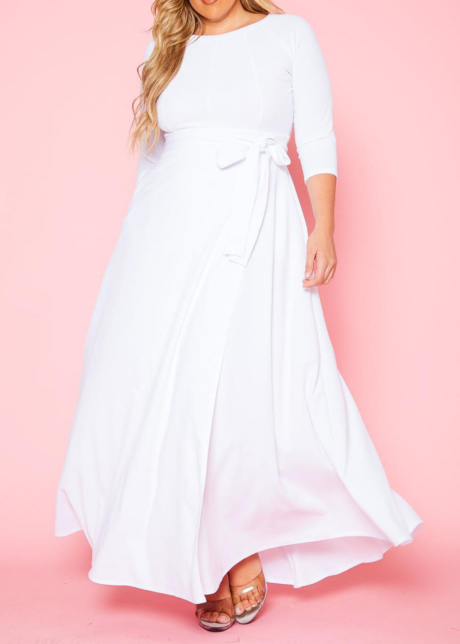 Hi Curvy Plus Size Women Effortless Fit & Flare Maxi Dress Hi Curvy Plus Size Women Effortless Fit & Flare Maxi Dress