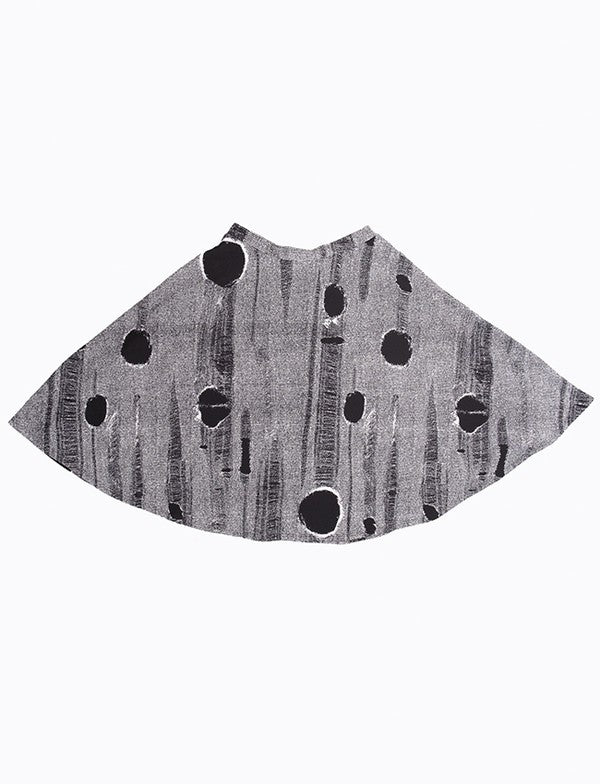 Plus Size Knee Length circle skirt with side seam pockets