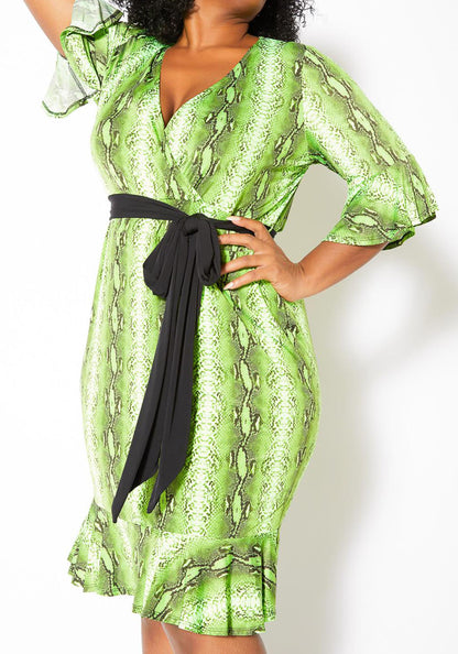 HI Curvy Plus Size Women Slit Details Mini Dress Made in USA