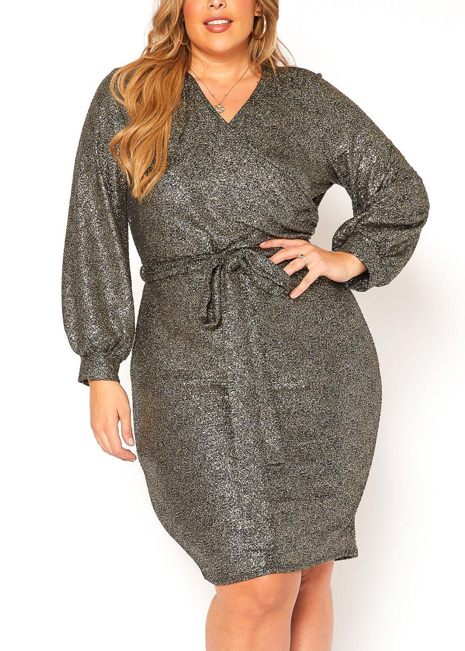 Hi Curvy Plus Size Women Starry Night Party Mini Dress Made in USA