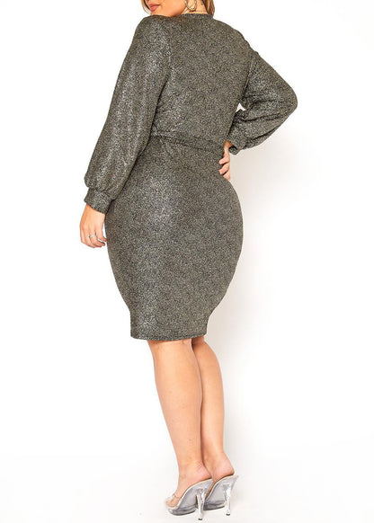 Hi Curvy Plus Size Women Starry Night Party Mini Dress Made in USA
