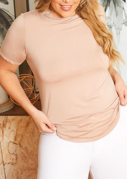 HI Curvy Plus Size Women Windowpane Cut Out Design Shirt