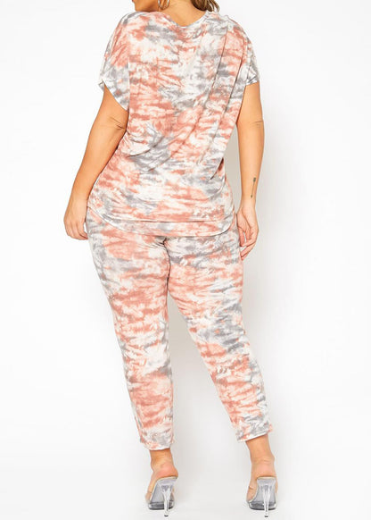 HI Curvy Plus Size Tie Dye Lounge Pants