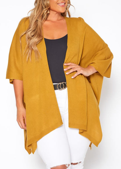 Hi Curvy Plus Size Women Ribbed Knit Cardigan Made In USA