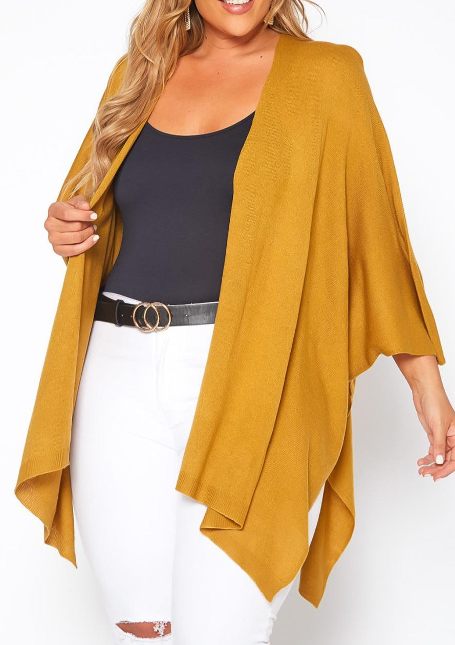 Hi Curvy Plus Size Women Ribbed Knit Cardigan Made In USA