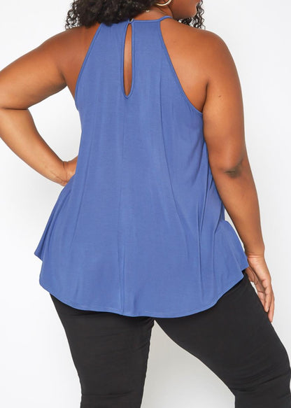 HI Curvy Plus Size Crochet Hem Cami Top