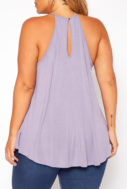 HI Curvy Plus Size Crochet Hem Cami Top