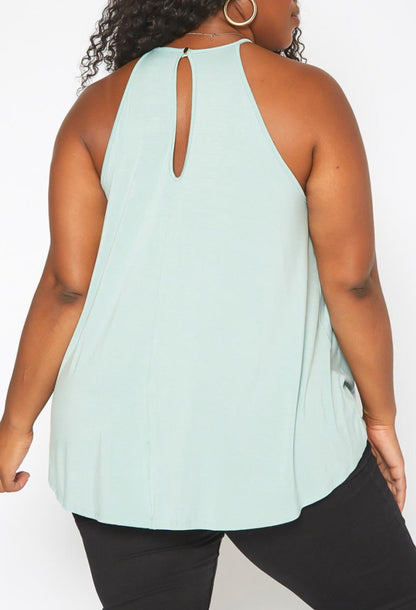 HI Curvy Plus Size Crochet Hem Cami Top