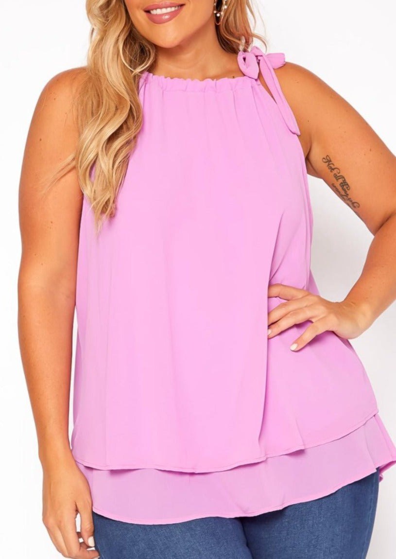 Hi Curvy Plus Size Chiffon Cami Blouse