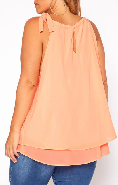 Hi Curvy Plus Size Chiffon Cami Blouse