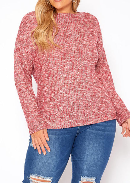 HI Curvy Plus Size Women Waffle Knit Sweater Made in USA