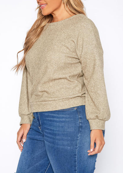 Hi Curvy Plus Size Women Open Back Knit Sweater
