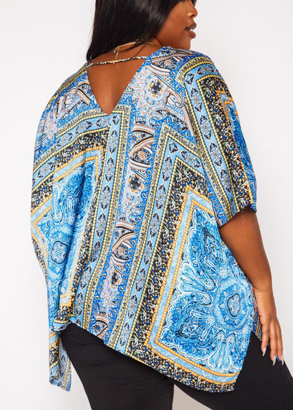 HI Curvy Plus Size Women Paisley Print Cardigan