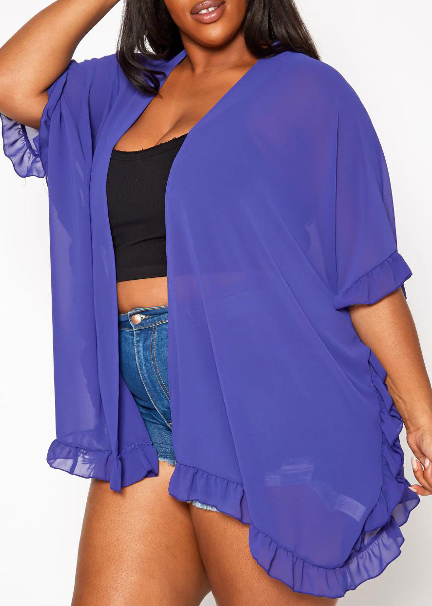 HI Curvy Plus Size Women Open Front Duster Cardigan Made In USA