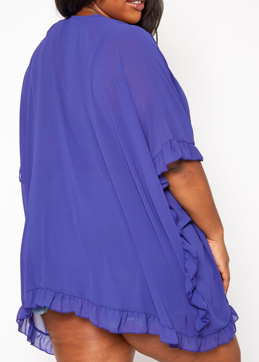 HI Curvy Plus Size Women Open Front Duster Cardigan Made In USA