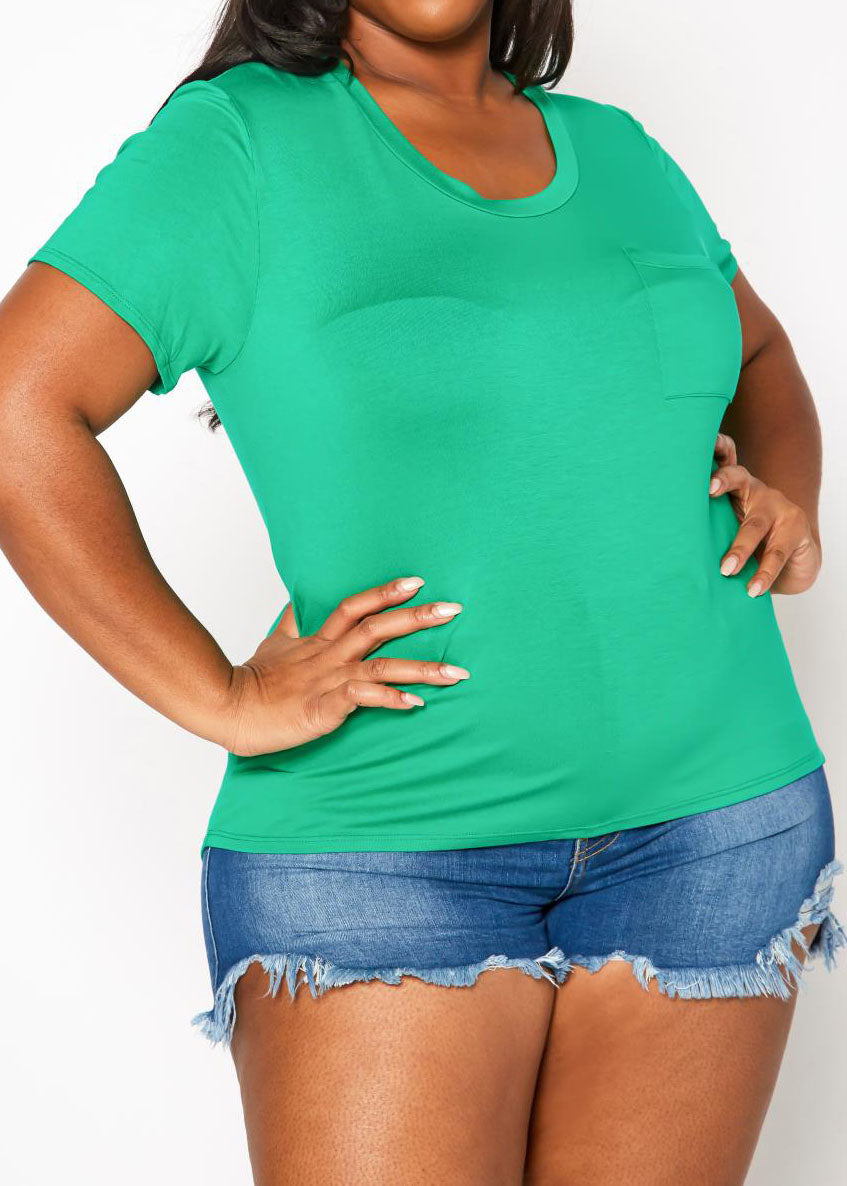 Hi Curvy Plus Size Women Casual T-Shirt Made in USA