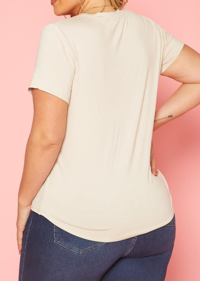 Hi Curvy Plus Size Women Casual T-Shirt Made in USA