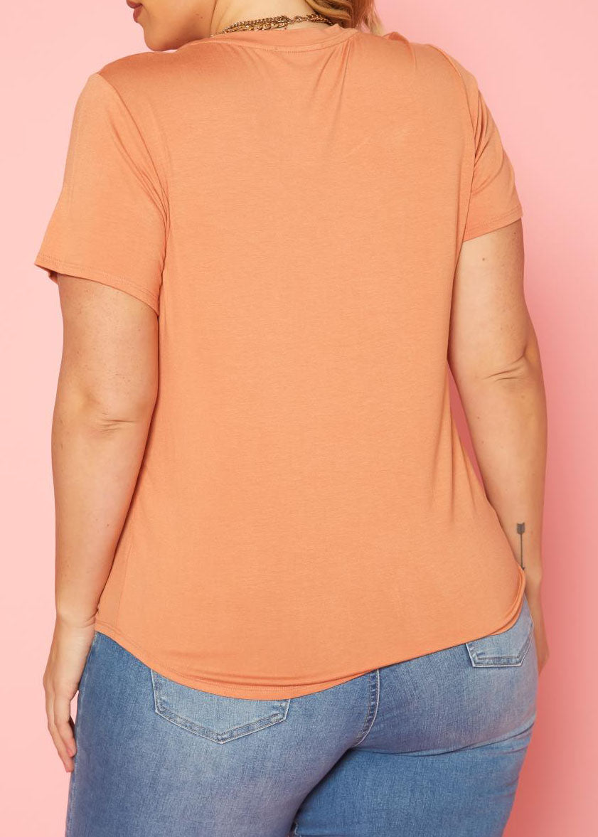 Hi Curvy Plus Size Women Casual T-Shirt Made in USA