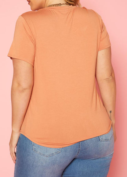 Hi Curvy Plus Size Women Casual T-Shirt Made in USA
