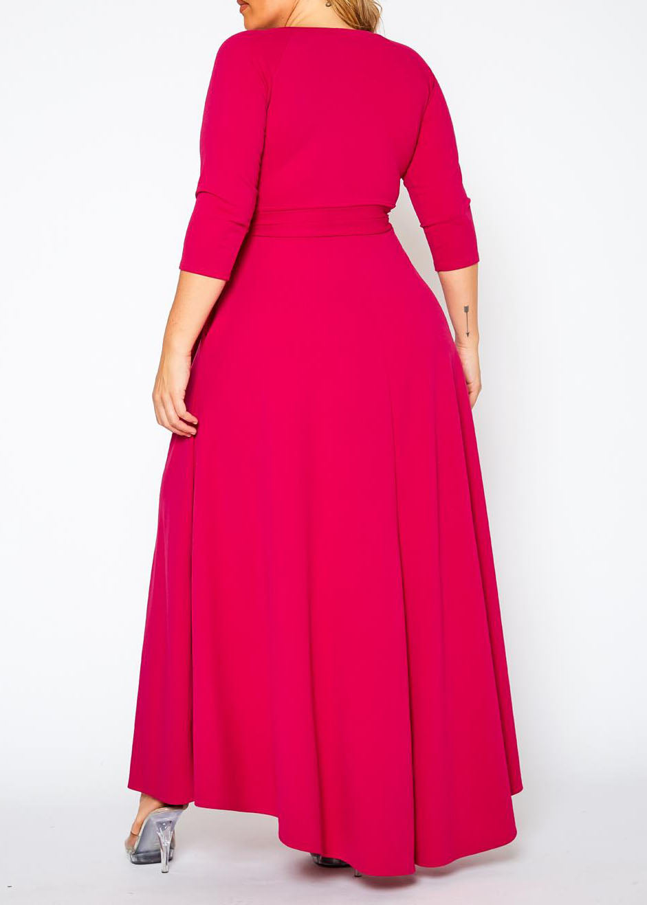 fit and flare maxi dresses for women long sleeve women dress Black Full Sleeves Lace Fit and Flare Maxi Dress for Women