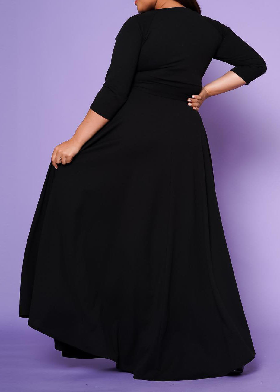 Hi Curvy Plus Size Women Effortless Fit & Flare Maxi Dress Hi Curvy Plus Size Women Effortless Fit & Flare Maxi Dress