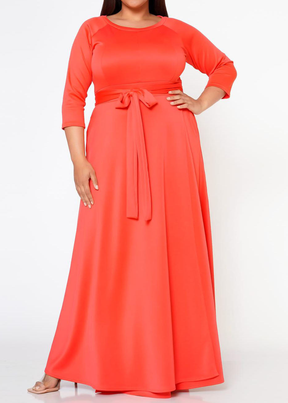 Hi Curvy Plus Size Women Effortless Fit & Flare Maxi Dress Hi Curvy Plus Size Women Effortless Fit & Flare Maxi Dress