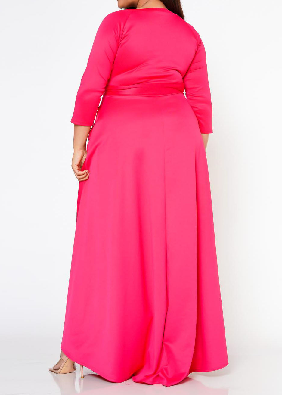 fit and flare maxi dress plus size Amazon.com: ellos Plus Size Stretch Knit Fit and Flare Elbow-Length Sleeve Tie-Back Maxi Dress