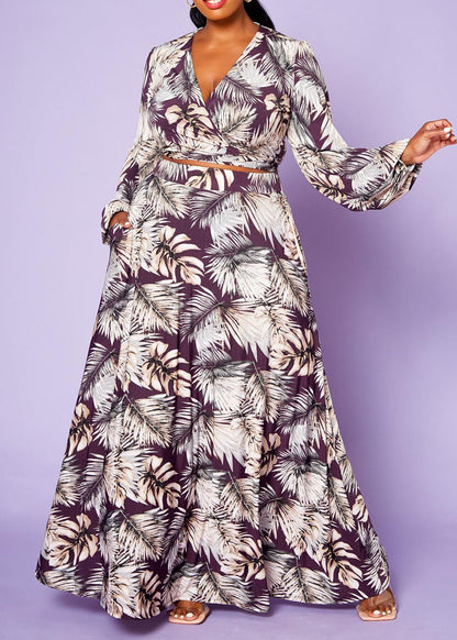 Hi Curvy Plus Size Women Luxurious blouse Top with Maxi Skirt Set Made In USA