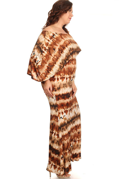 Hi Curvy Plus Size Women Off Shoulder Mermaid Maxi Dress