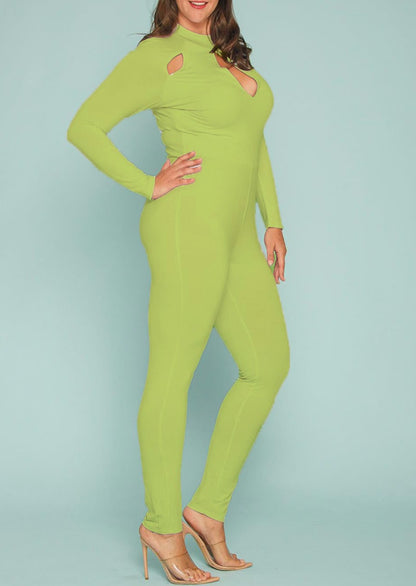 Hi Curvy Plus Size Women Cutout Bodycon Jumpsuit